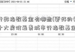 银行类指数基金有哪些(更好的银世界十大房价最贵城市行指数基金)