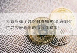 支付宝哪个基金值得购买(医疗哪个广发证券手机版基金值得买)