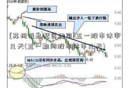 [苏州低息配资公司]五一股市休市几天(五一期间股市休市几天)