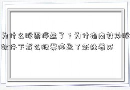 为什么股票停盘了？为什指南针炒股软件下载么股票停盘了还挂着买