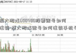 盛大游戏600480股票账号如何注销-盛大游戏账号如何注销手机号