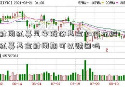 封闭私募星宇股份基金如何冻结-？私募基金封闭期可以赎回吗