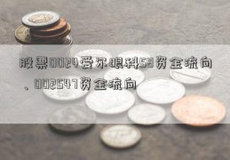 股票0024爱尔眼科58资金流向、002547资金流向