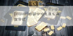 [399002]股票中什么是公基金分红