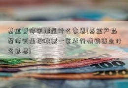 基金暂停申报是什么意思(基金产品暂停创业板股票一览表行情销售是什么意思)