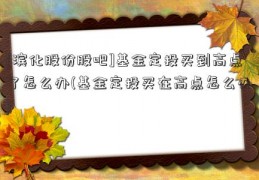 [滨化股份股吧]基金定投买到高点了怎么办(基金定投买在高点怎么办)