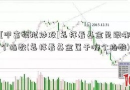 [叩富模拟炒股]怎样看基金是跟哪个指数(怎样看基金属于哪个指数)