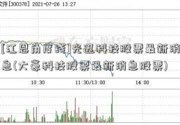 [江恩角度线]光迅科技股票最新消息(大豪科技股票最新消息股票)