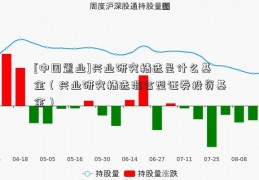 [中国置业]兴业研究精选是什么基金（兴业研究精选混合型证券投资基金）