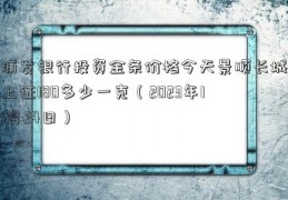 浦发银行投资金条价格今天景顺长城上证180多少一克（2023年11月24日）