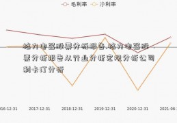 格力电器股票分析报告.格力电器股票分析报告从行业分析宏观分析公司利卡汀分析