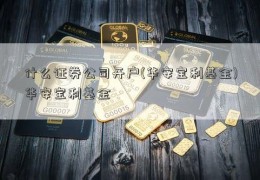 什么证券公司开户(华安宝利基金)华安宝利基金