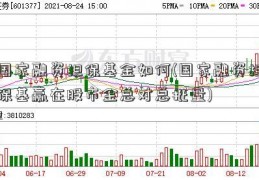 国家融资担保基金如何(国家融资担保基赢在股市金总对总批量)