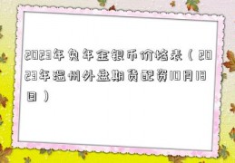 2023年兔年金银币价格表（2023年温州外盘期货配资10月18日）