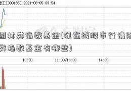 园林类指数基金(保在线股市行情险类指数基金有哪些)