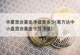 华夏混合基金净值是多少(易方达中小盘混合基金今日净值)