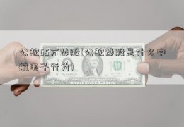 公款65万炒股(公款炒股是什么中航电子行为)