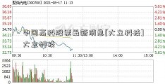 中国高科股票最新消息[大立科技]大立科技