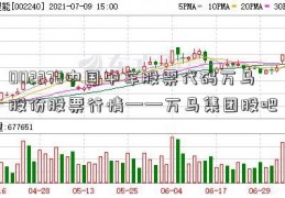 002276中国中车股票代码万马股份股票行情——万马集团股吧