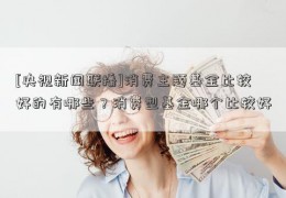 [央视新闻联播]消费主题基金比较好的有哪些？消费型基金哪个比较好