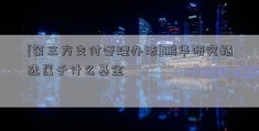 [第三方支付管理办法]鹏华研究精选属于什么基金