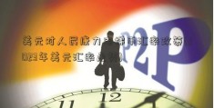 美元对人民康力电梯币汇率政策(2023年美元汇率走势)