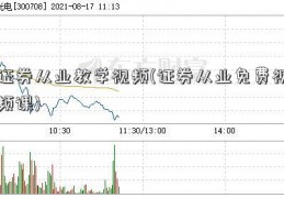 证券从业教学视频(证券从业免费视频课)