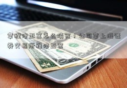 章程修正案怎么填写！公司章上海证券交易所程修正案