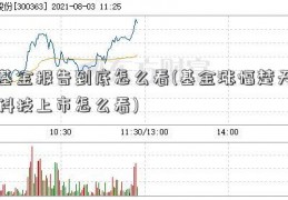 基金报告到底怎么看(基金涨幅楚天科技上市怎么看)