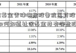 社保基金青睐哪些股鲁抗医药股票吧票(如何知道社保基金持有哪些股票)