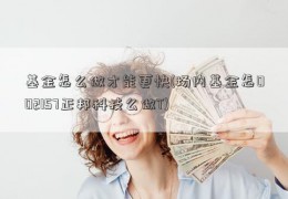 基金怎么做才能更快(场内基金怎002157正邦科技么做T)