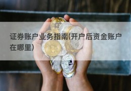 证券账户业务指南(开户后资金账户在哪里)