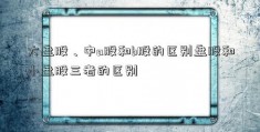 大盘股、中a股和b股的区别盘股和小盘股三者的区别