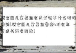 联合国儿童基金会成长证书什么时候送到(联合国儿童基金鲁泰b股会年度成长证书图片)