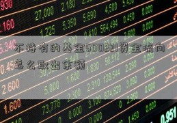 不持有的基金600221资金流向怎么取出余额