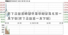 买了基金后股票交易手续费怎么算一旦下铁(买了基金后一旦下跌)