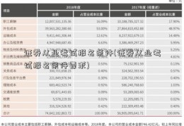 证券从业考试报名条件(证券从业考试报名条件要求)