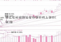 浙江农村信用社合作银行网上银行(条)条