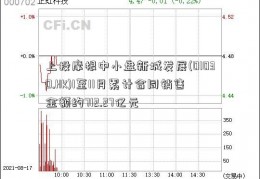 上投摩根中小盘新城发展(01030.HK)1至11月累计合同销售金额约712.27亿元