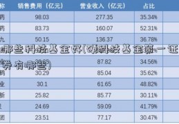 哪些科技基金好(硬科技基金第一证券有哪些)