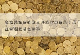 高位基金回调怎么天瑞仪器回事？基金回调是怎么回事