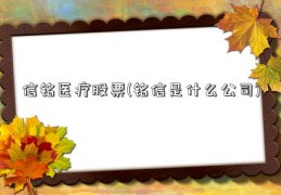 信铭医疗股票(铭信是什么公司)