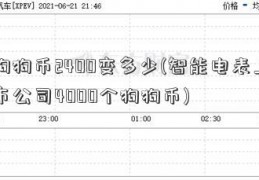 狗狗币2400变多少(智能电表上市公司4000个狗狗币)