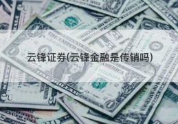 云锋证券(云锋金融是传销吗)