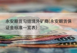 永安期货勾结境外矿商(永安期货保证金标准一览表)