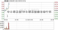 中小板基金(中小板基金排名哪个好)