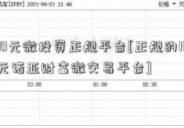 10元微投资正规平台[正规的10元诺亚财富微交易平台]