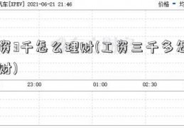 工资3千怎么理财(工资三千多怎么理财)