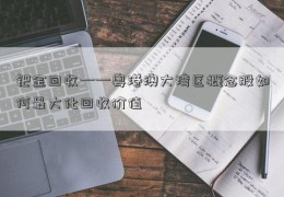 钯金回收——粤港澳大湾区概念股如何最大化回收价值