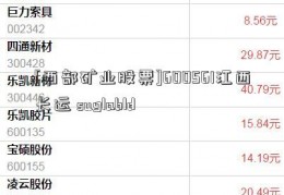 [西部矿业股票]600561江西长运 suglabId